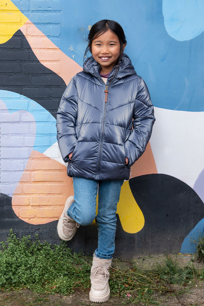 LikeFLO Girls Ashley Flo Girls Hooded Jacket Blue - LikeFlo