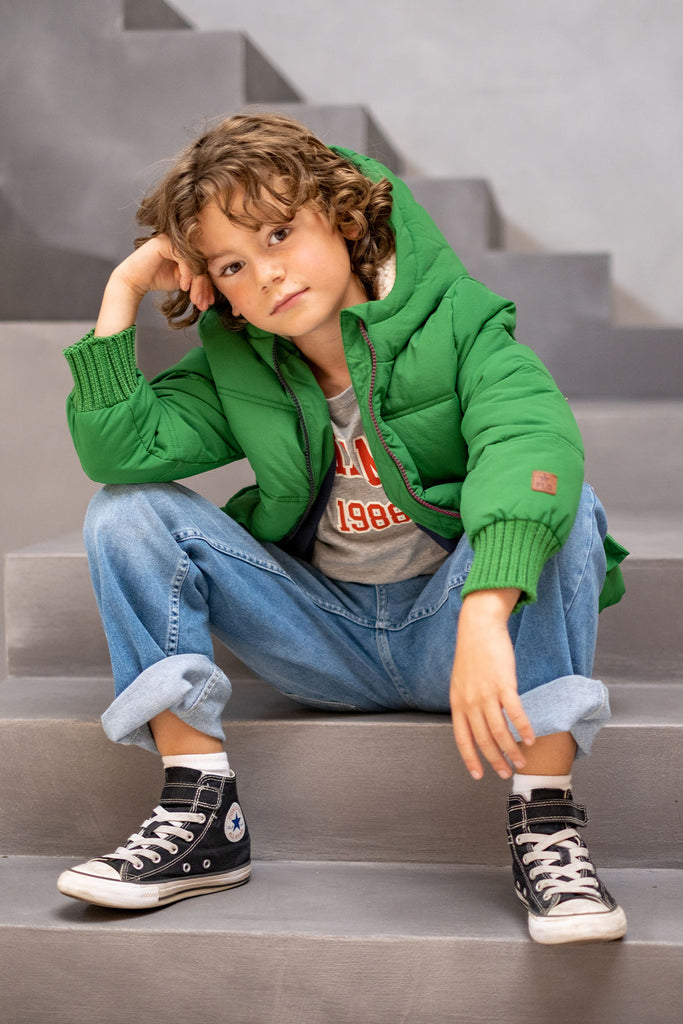 LikeFLO Boys Alec Flo Boys Colored Jacket With Big Front Pockets Green - LikeFlo