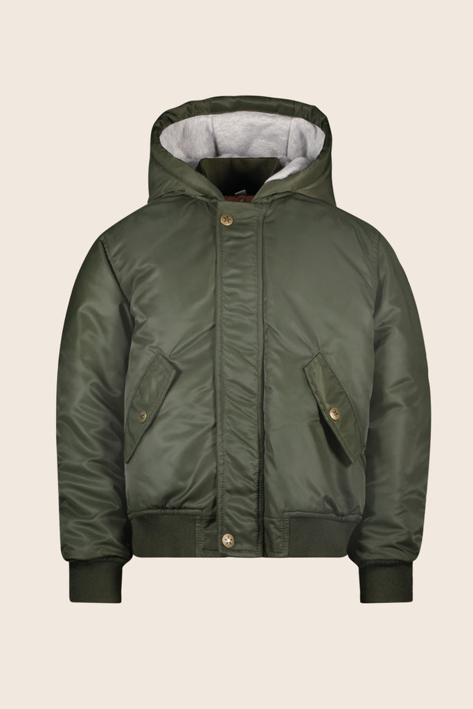 LikeFLO Boys Arte Flo Boys Pilot Jacket With Hood Army - LikeFlo