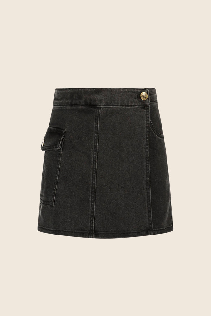 LikeFLO Girls Freya Flo Denim Skirt/Pants Black Denim - LikeFlo