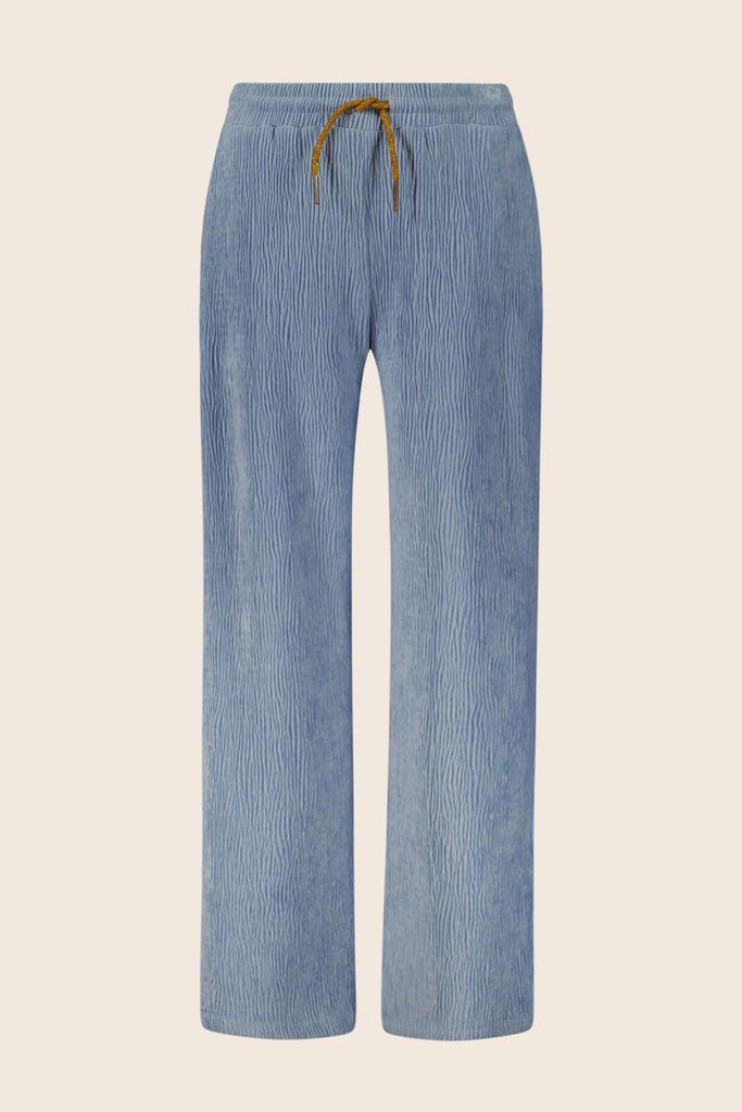 LikeFLO Girls Fem Flo Velvet Pants With String In Wb Lt Denim - LikeFlo