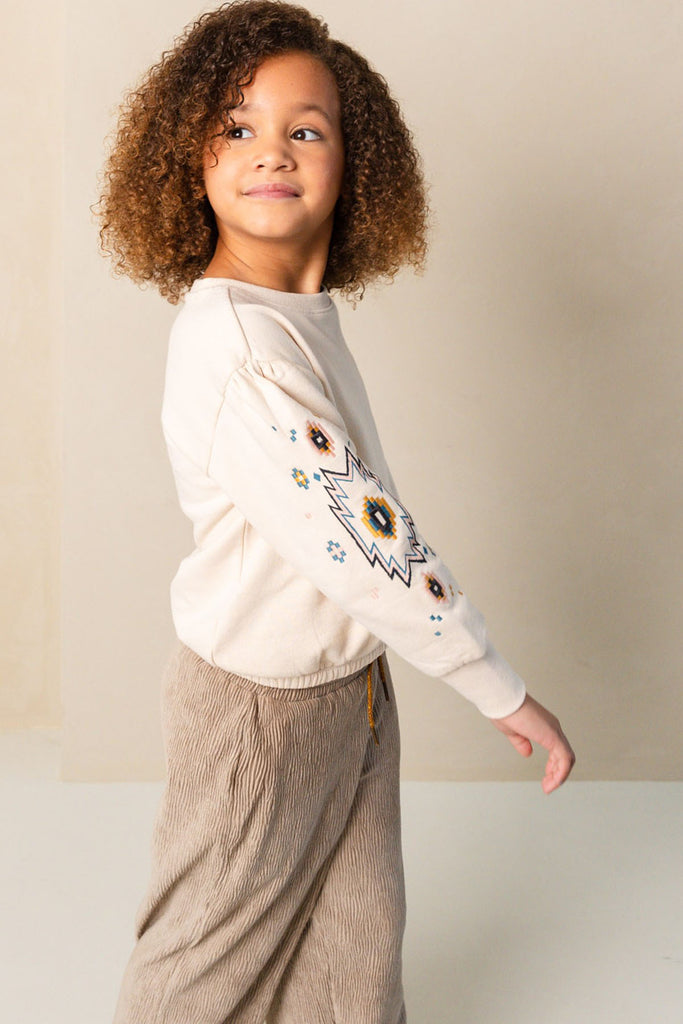 LikeFLO Girls Fem Flo Velvet Pants With String In Wb Taupe - LikeFlo