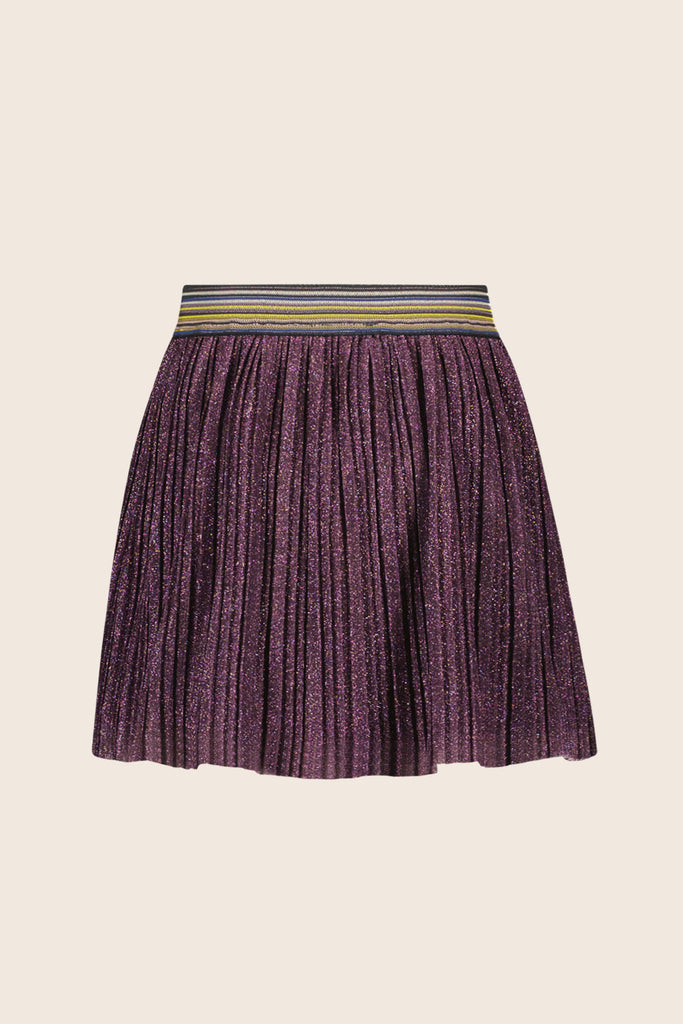 LikeFLO Girls Holly Flo Plissé Glitter Skirt Grape - LikeFlo