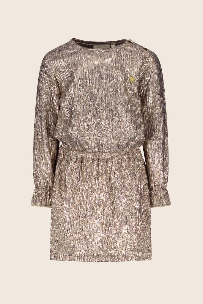 LikeFLO Mini Roos Mini Flo Crincle Glitter Dress Old Pink - LikeFlo