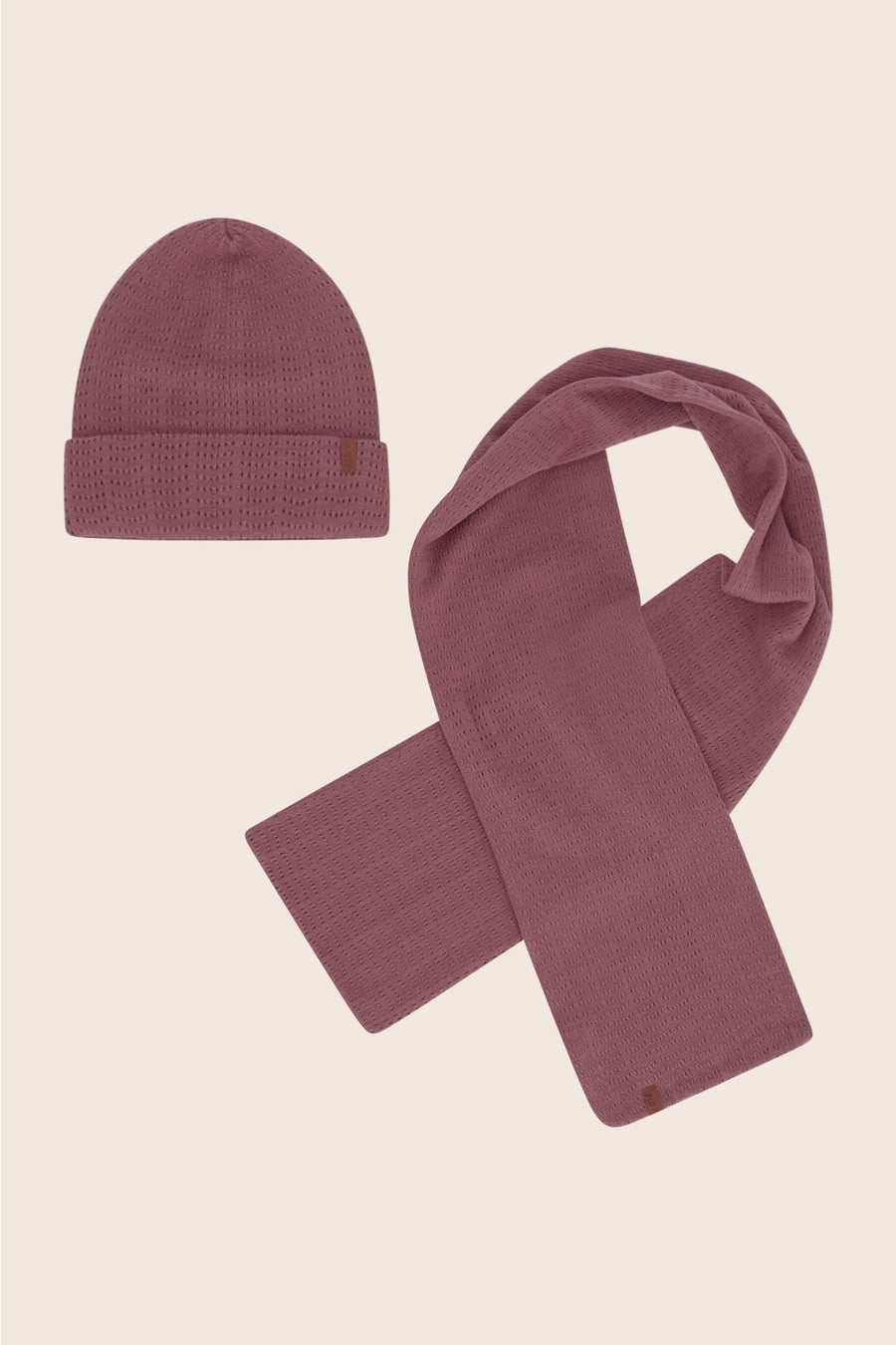 Cappello + sciarpa Nomée Rosa antico