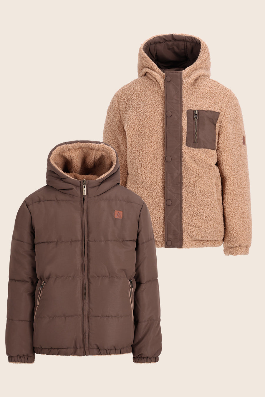 Giacca reversibile Albon marrone scuro