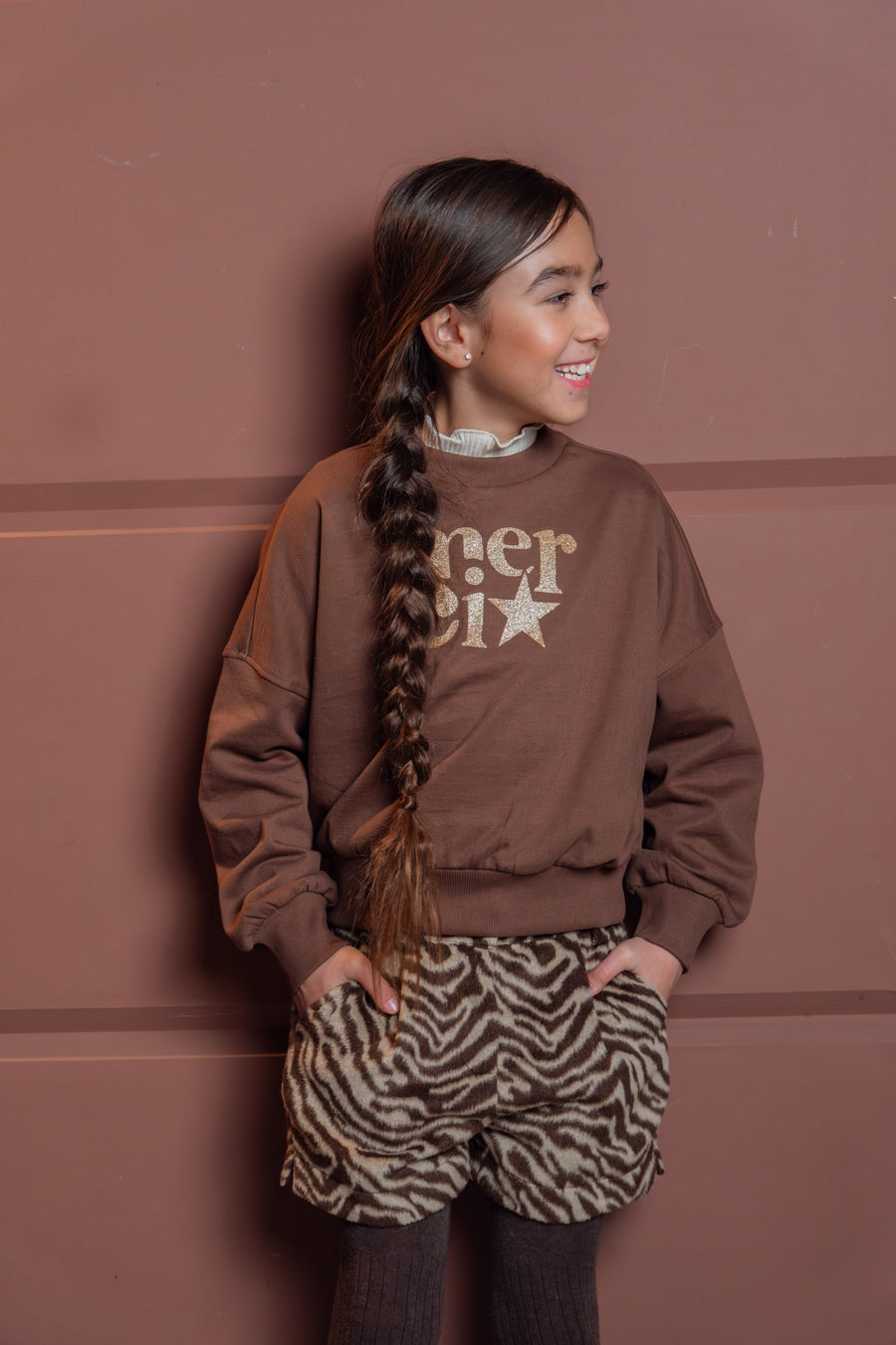 Danee Sweater Donkerbruin