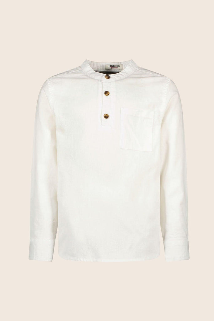 LikeFLO Boys Blouse Linnen Sam Off White - LikeFlo