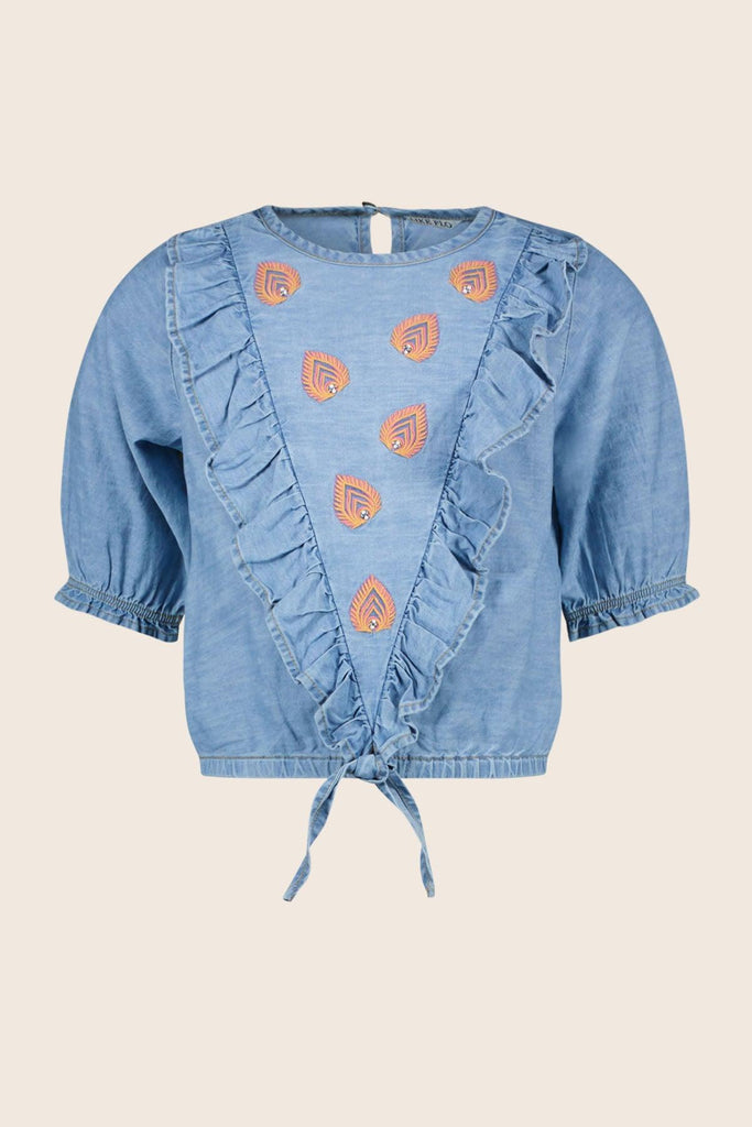 LikeFLO Blouse Wendy Lt Denim - LikeFlo