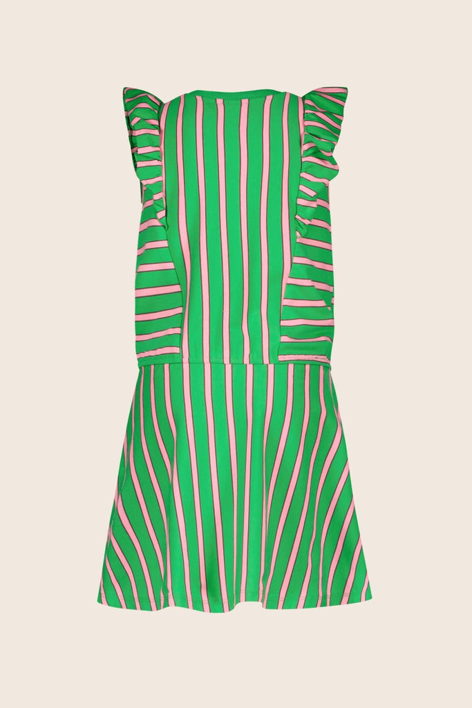 LikeFLO Dress Tedje Green Stripe - LikeFlo