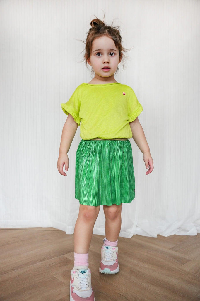 LikeFLO Dress Tess Glitter Lime - LikeFlo