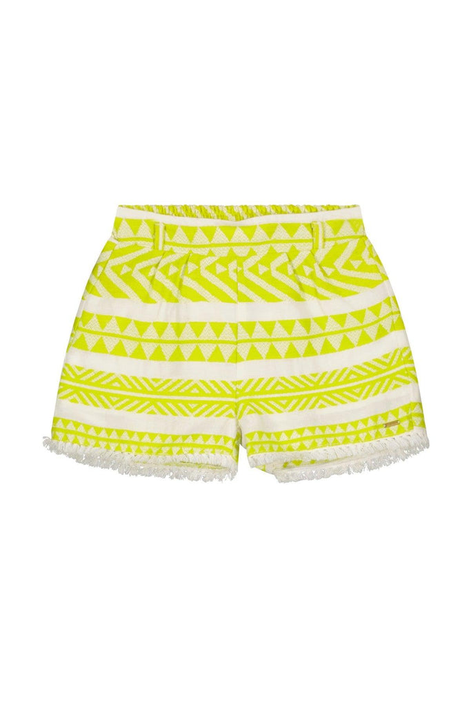 Teen Collab Luna Fancy Shorts Bali Lime - LikeFlo