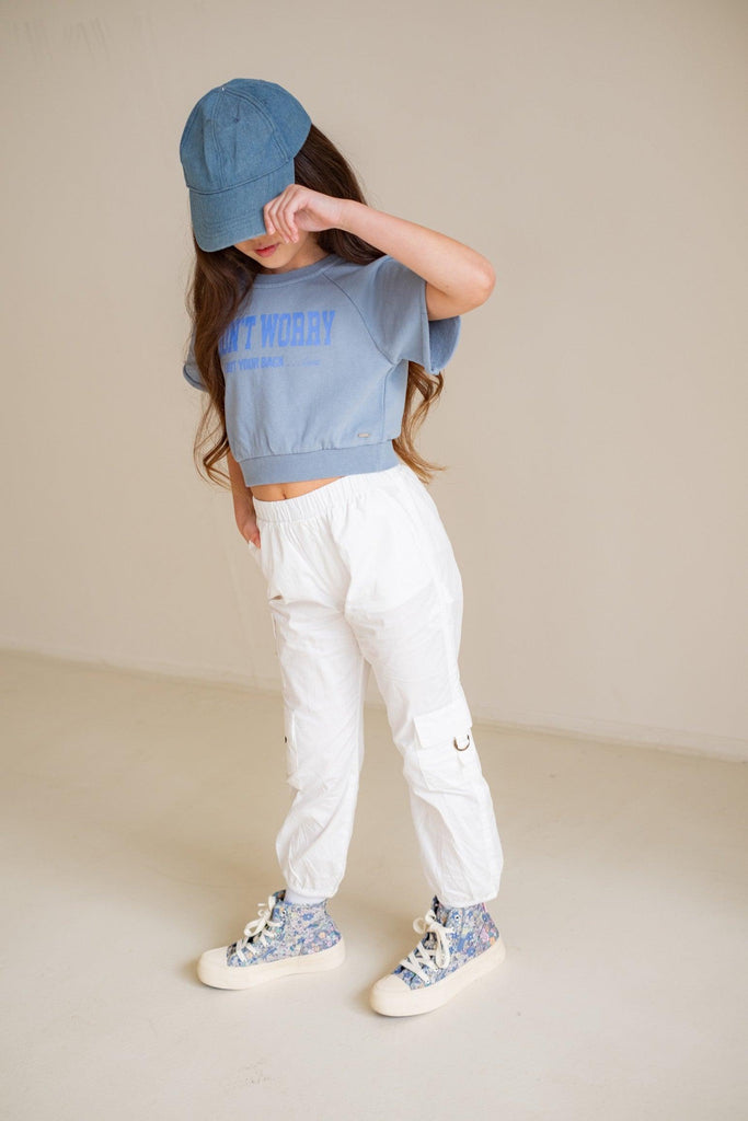 Teen Collab Luna Short Sleeve Sweater Lady Indigo - LikeFlo