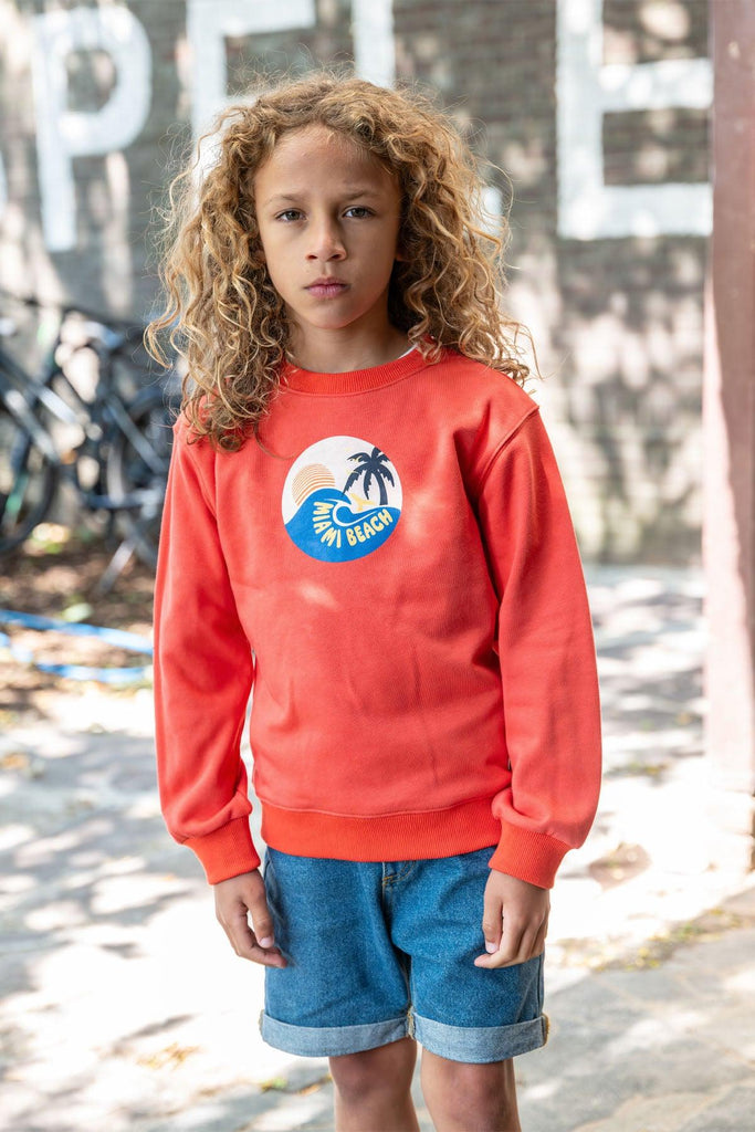 LikeFLO Boys Sweater Charlie Signal Red - LikeFlo