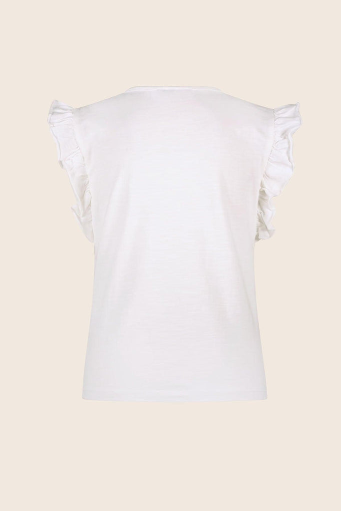 LikeFLO Top Gwen Ruffle Off White - LikeFlo