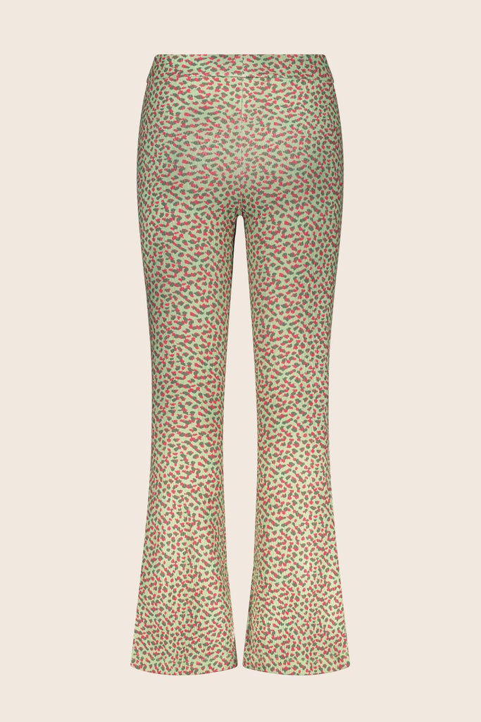 LikeFLO Trouser Paula Soft Green Dot - LikeFlo